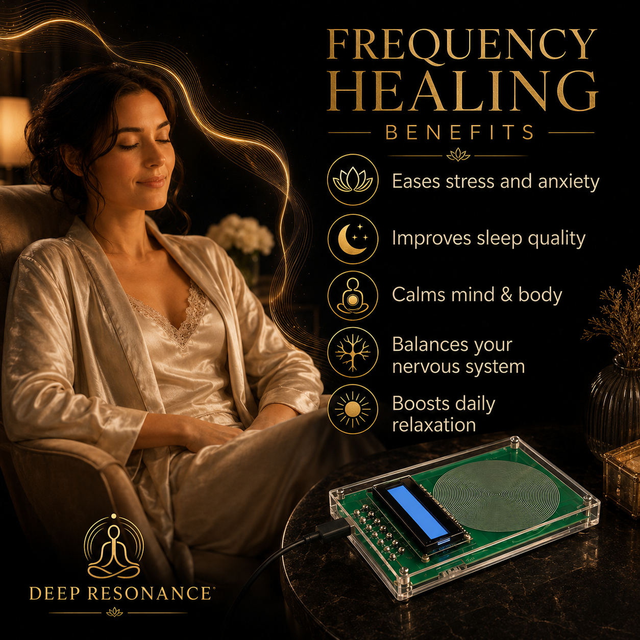 Deep Resonance Sound Frequency Generator